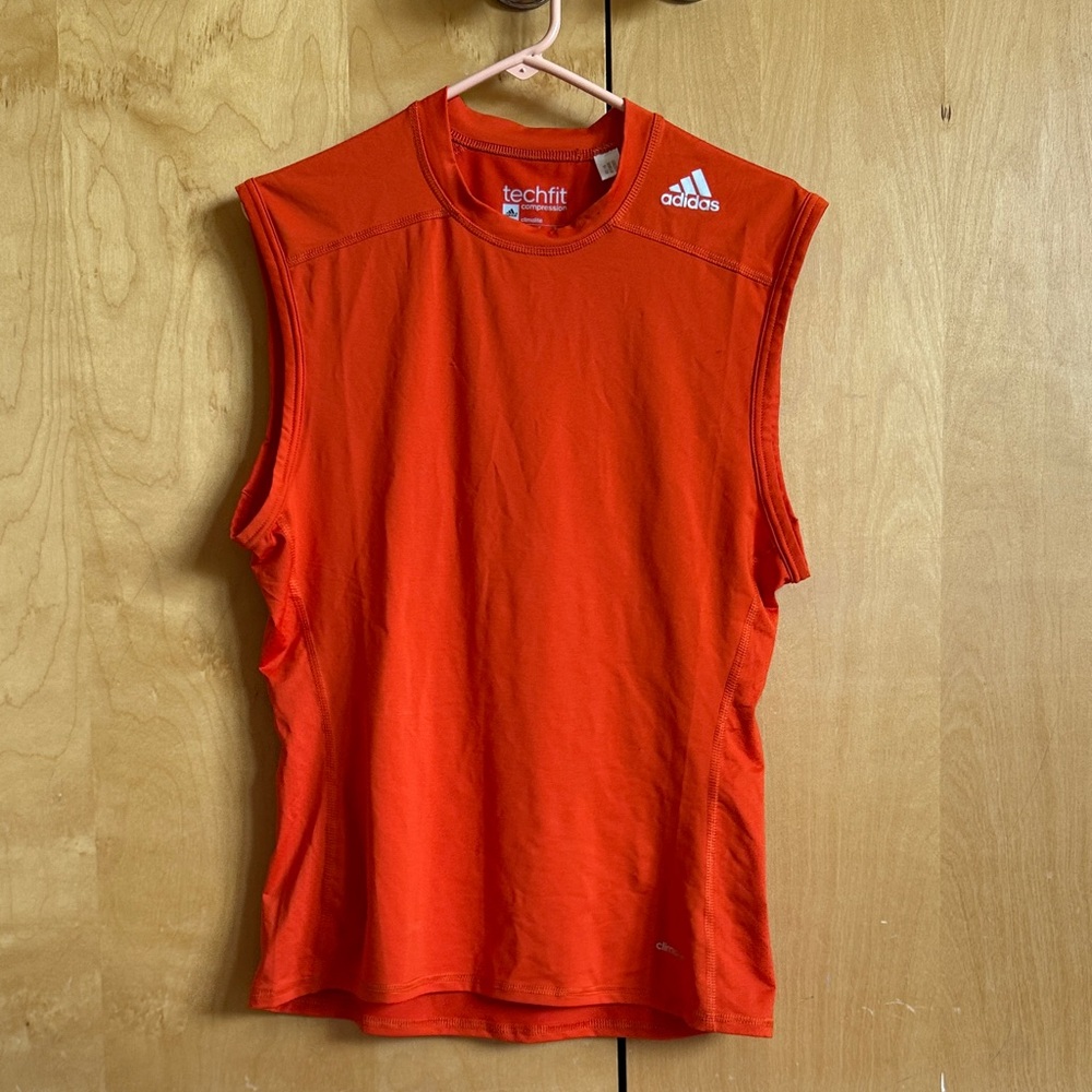 Adidas Vibrant Orange Techfit Tank